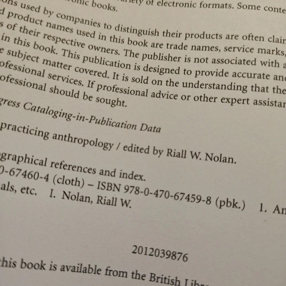A Handbook of Practicing Anthropology - paperback Nolan, Riall W.‎ 9780470674598
